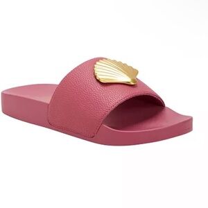 Katy Perry Collections Pink Sandals with Gold Shell